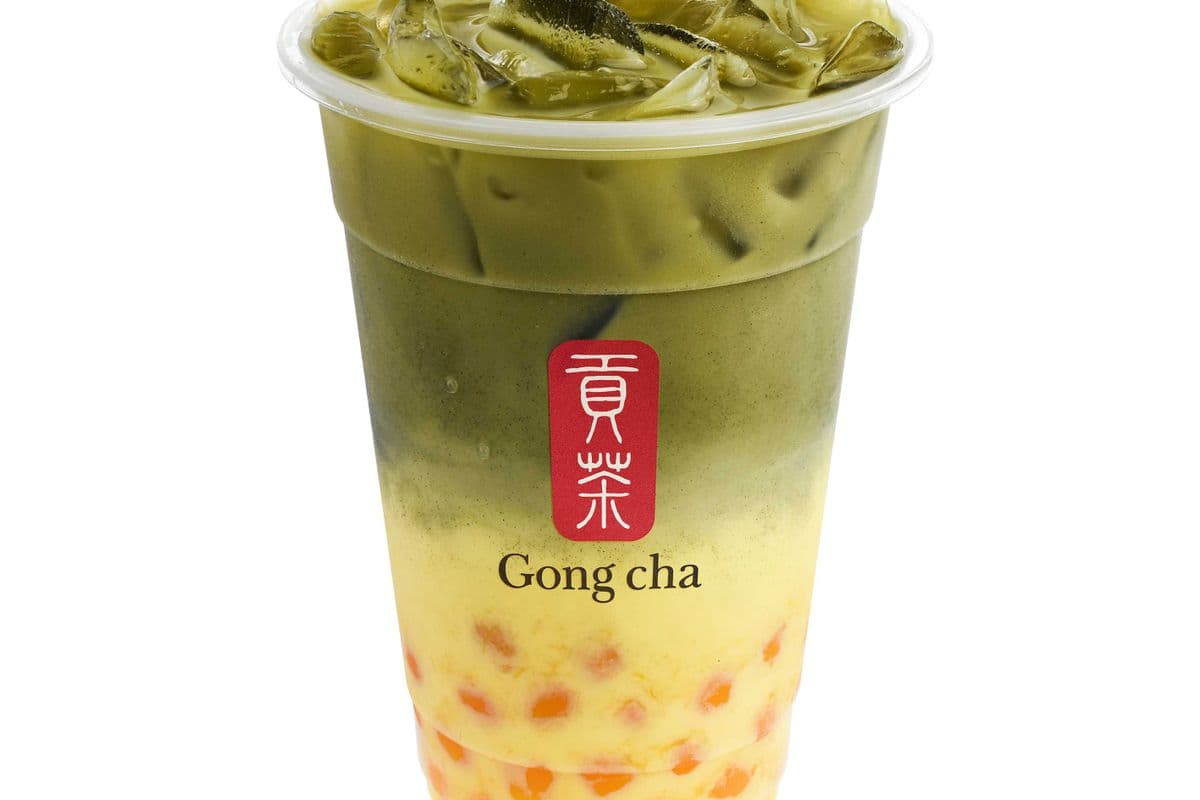 Matcha Mango Drink W Mango Kanten Jelly