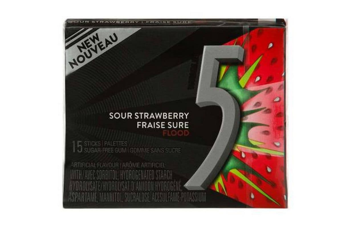 Five Gum Sour Strawberry