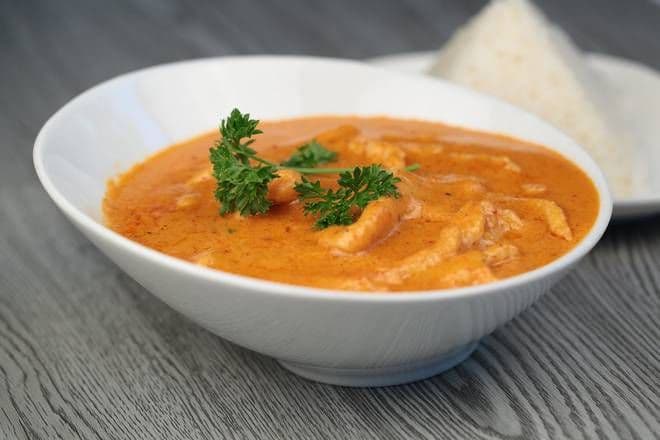 Red Halal Chicken Curry with Rice