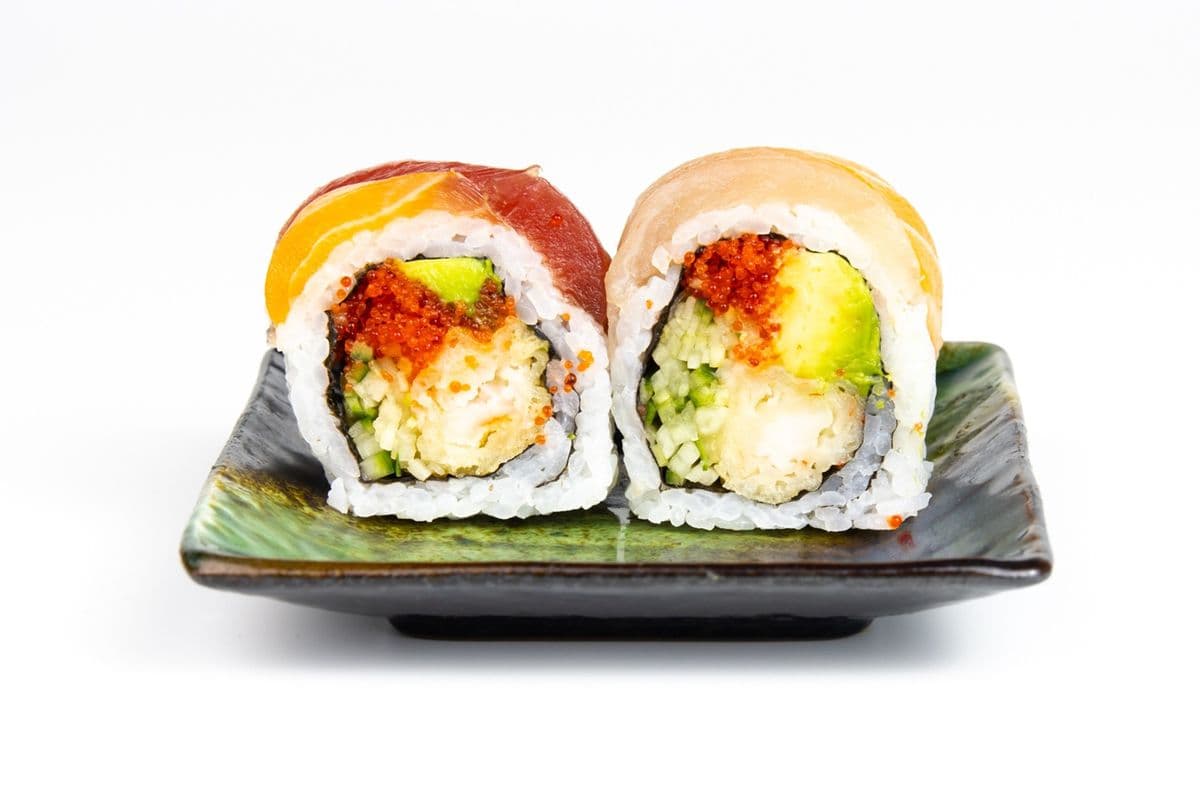 Rainbow Dragon Roll (8 Pcs)