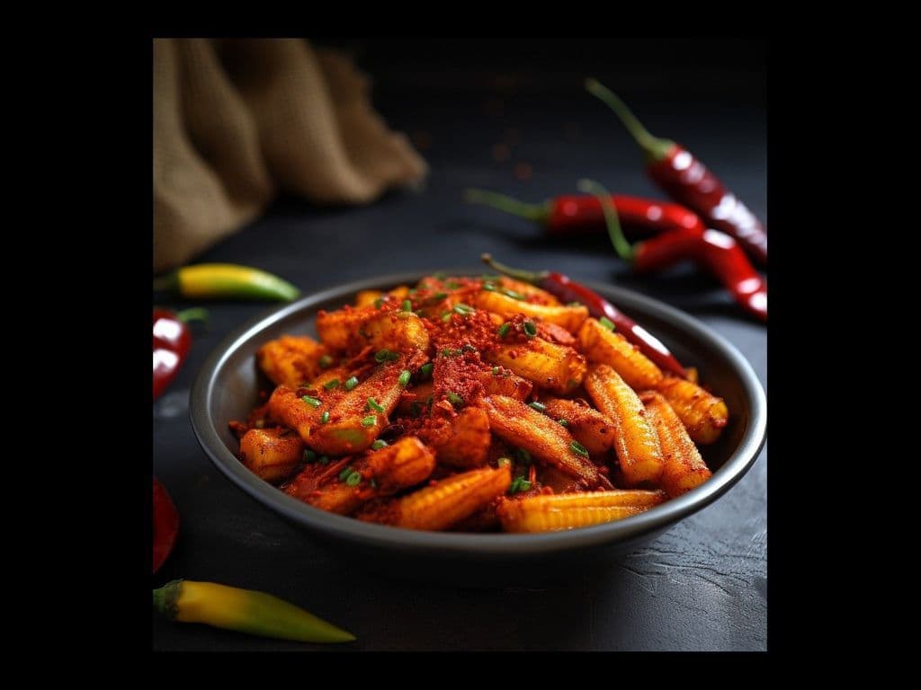 Karivepaku Baby Corn / Curry Leaf Baby Corn / Mini-Maïs Aux Feuilles De Curry
