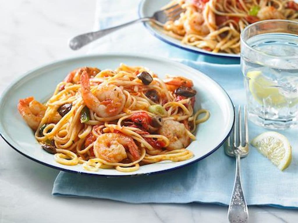 Linguine Aux Crevettes / Linguine With Shrimp