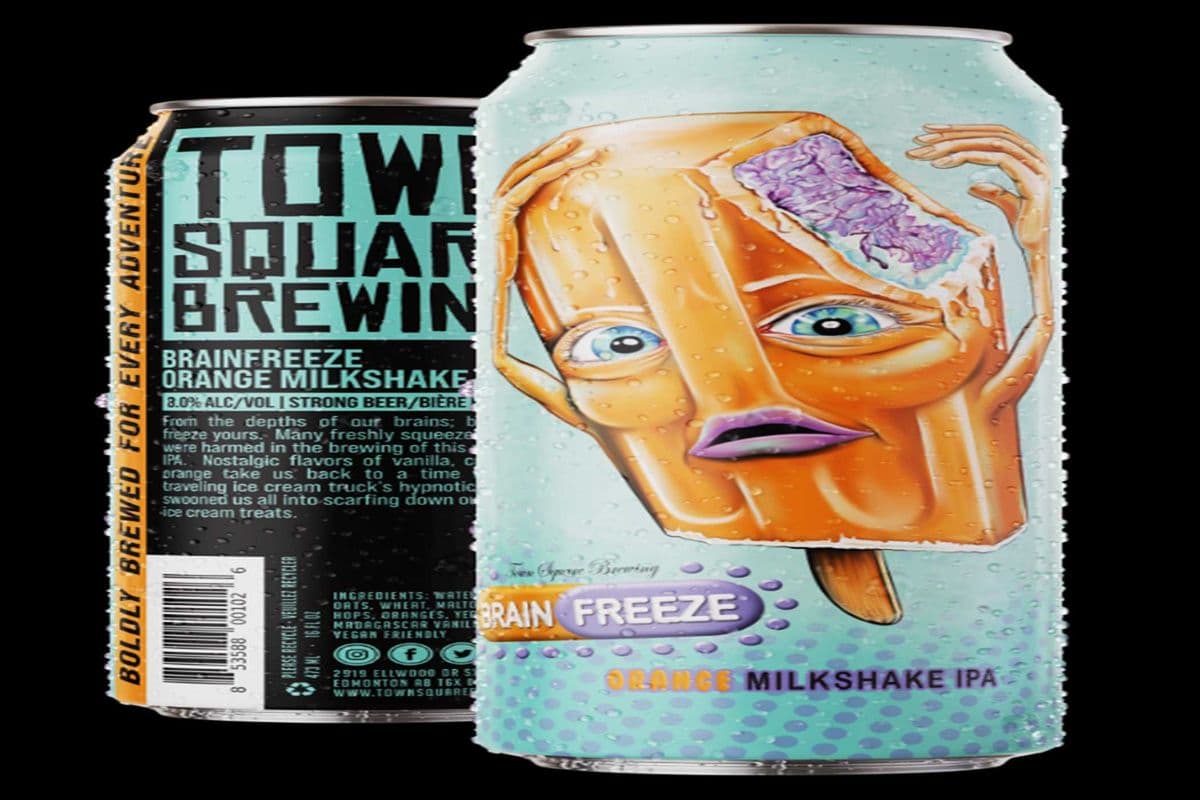822248. TOWN SQUARE BRAIN FREEZE ORANGE MILKSHAKE IPA (4 x 473 ml)