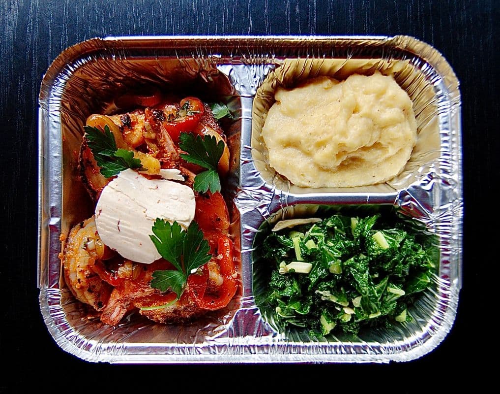 TV Dinner - Charred Shrimp Peperonata