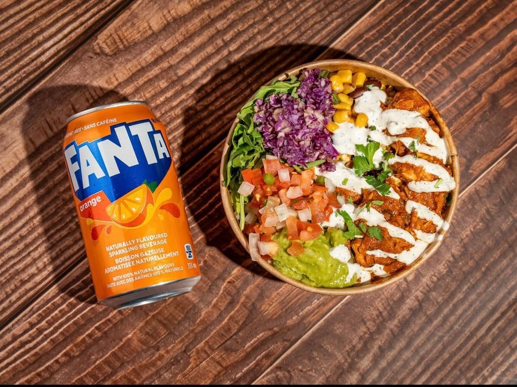 Bowl + Canned Drink