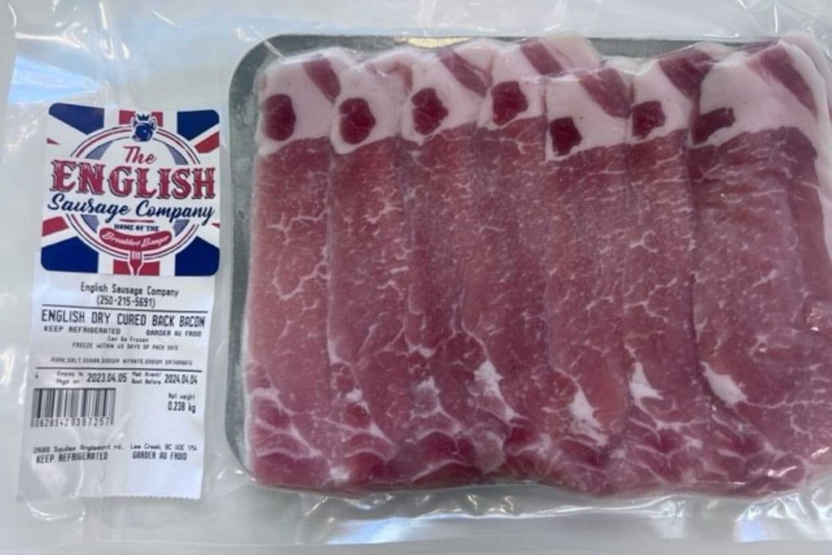 Dry Cured Bacon (Pork) (Ave 8 Slices/240g)