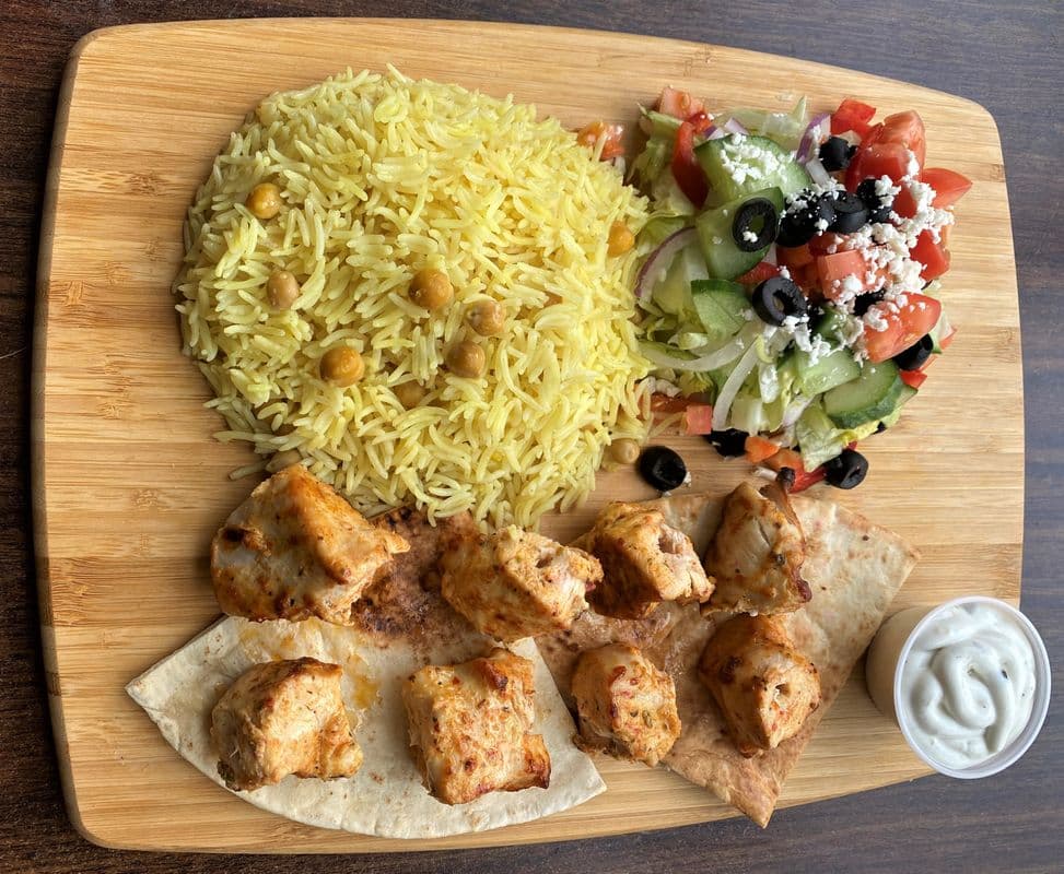 Chicken Souvlaki Plate