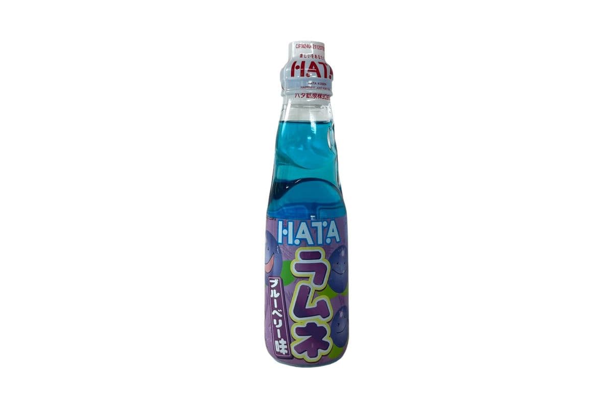 Hata Kosen Ramune Blueberry Bottle (200ml) (70 Cal)