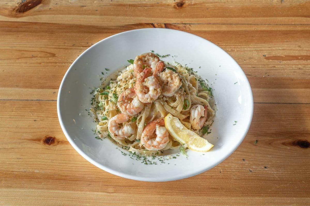 Pâtes avec Crevettes a l'ail et Citron / Garlic- lemon Shrimp pasta