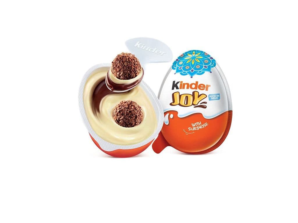 Kinder Joy Milk and White Chocolate Creme Egg with Crispy Schoko Bons