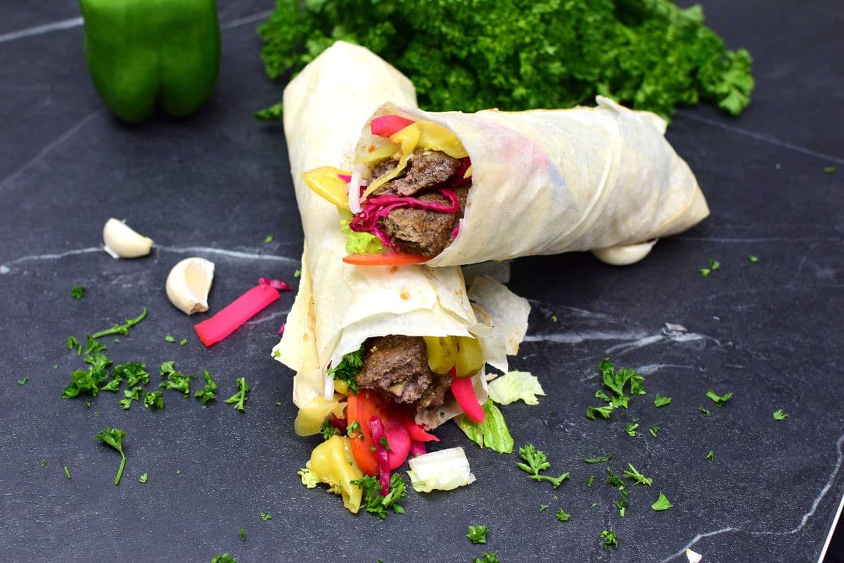Beef Kebab BBQ Wrap