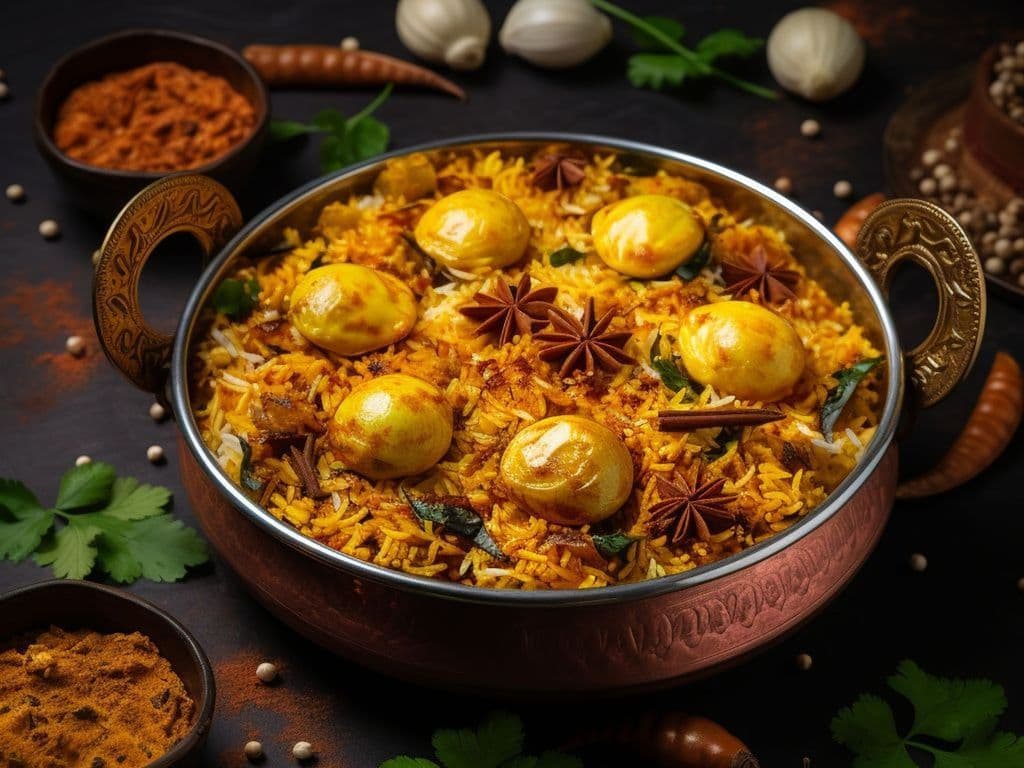 Bawarchi Special Egg Biryani / Biryani Aux œufs Spécial De Bawarchi