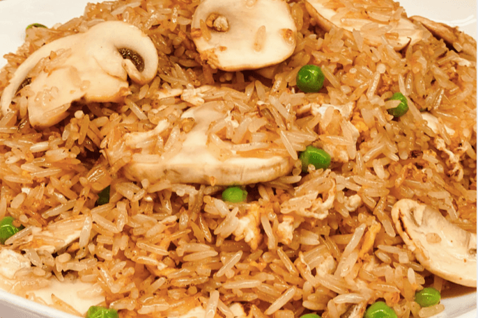 66b. Mushroom Wok-Fried Rice 蘑菇炒饭