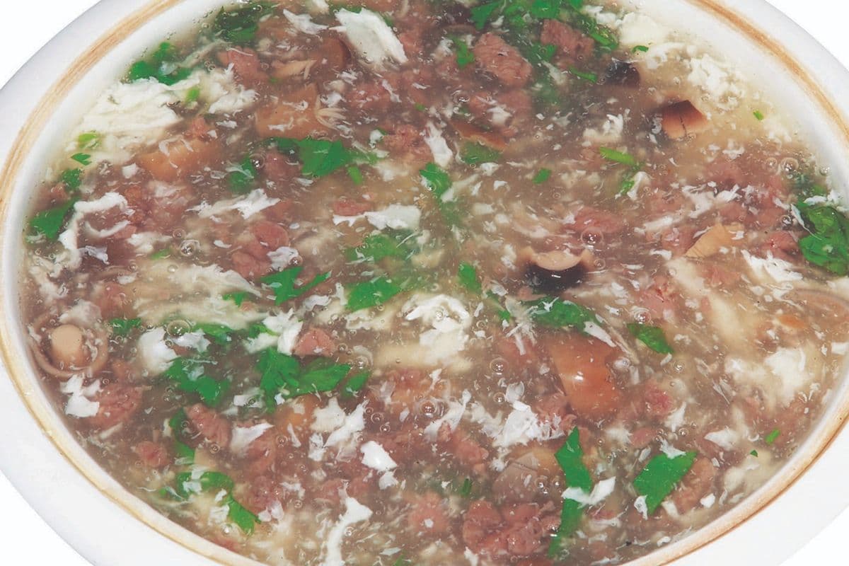 Chopped Beef and Egg Drop Soup