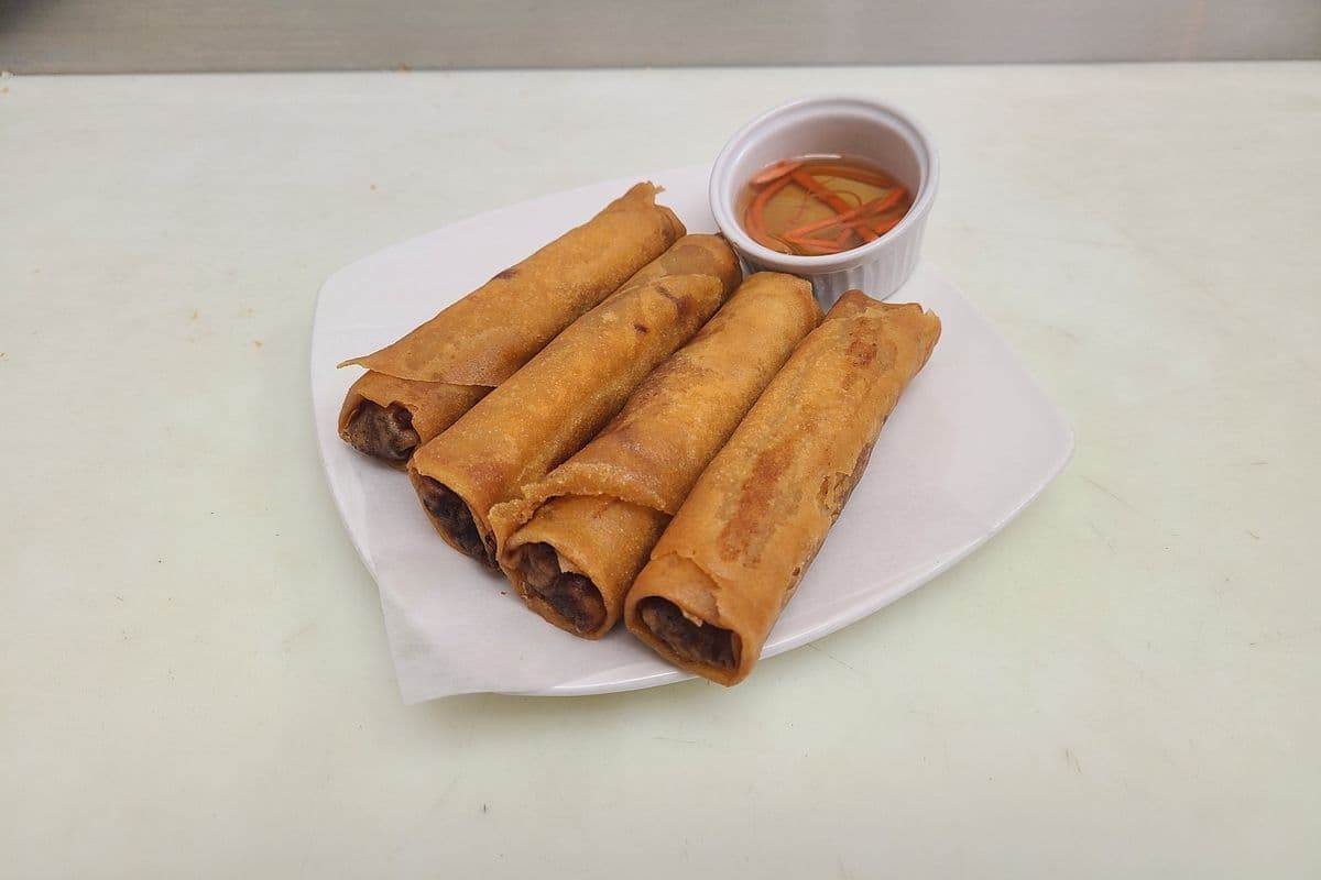 1. Deep Fried Pork Spring Rolls (4 pcs)