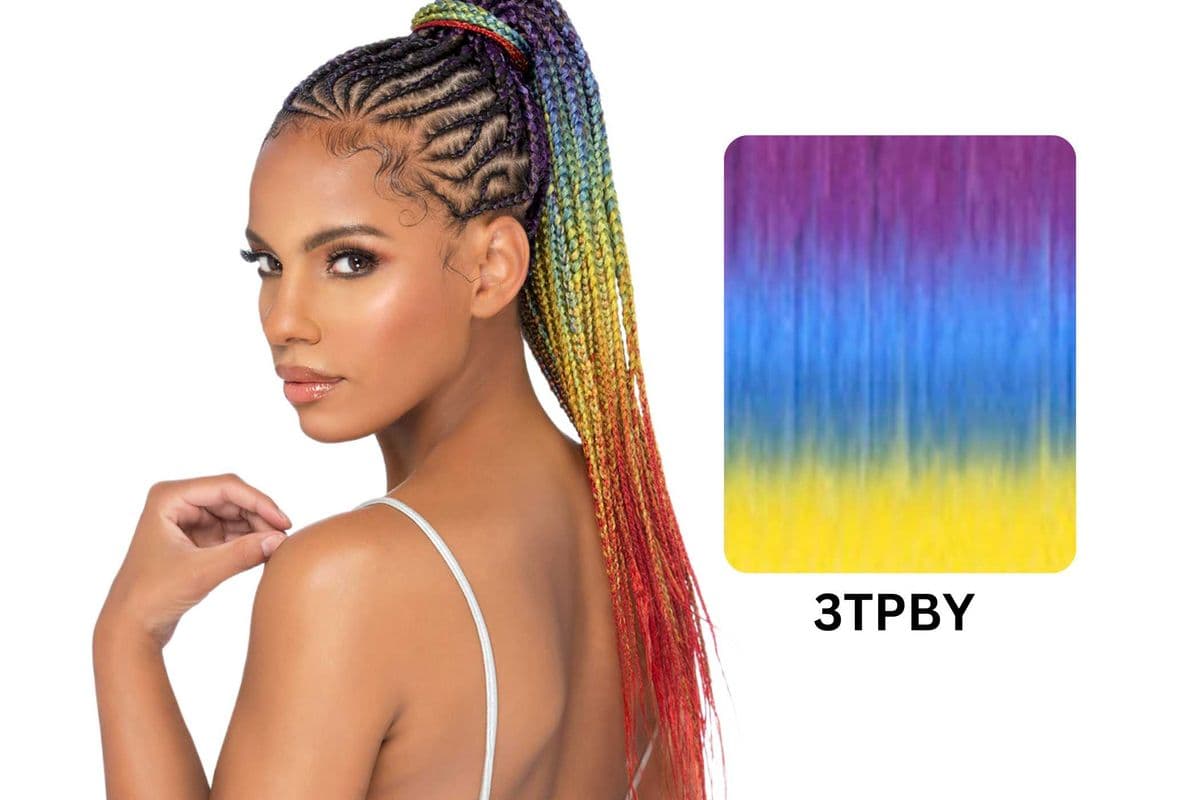 (3TPBY) Amore Mio Pre-Stretched Samba Color Stretch Braid 55 - SMCB