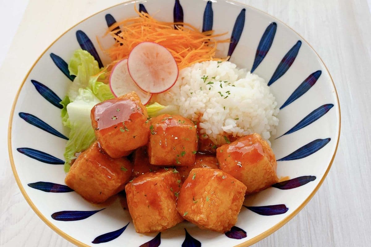 Spicy Tofu Rice Bowl (V)