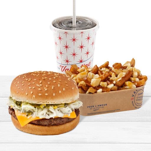 Burger au fromage et poutine / Cheeseburger & Poutine Trio