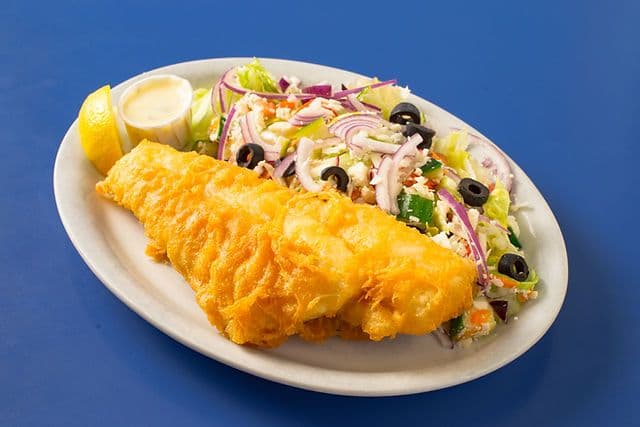 Haddock with Garden Salad (1 pc)