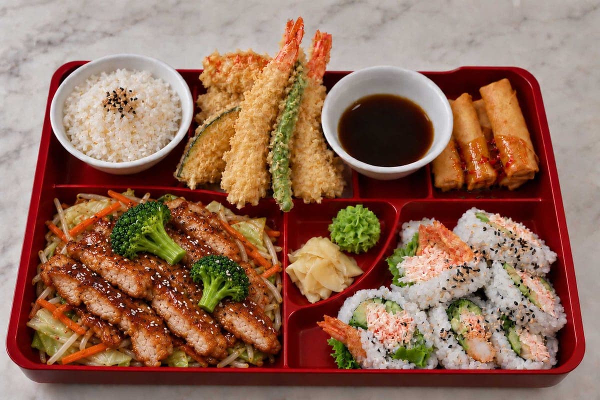 A. Chicken or Beef Teriyaki Dinner Box