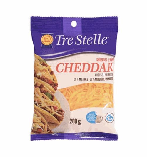 Tre Stelle Cheddar Cheese Shredded 200g