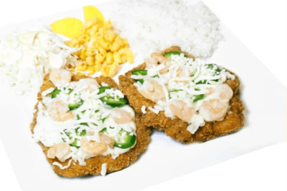 11. Cheese Shrimp Chili Pork Cutlet