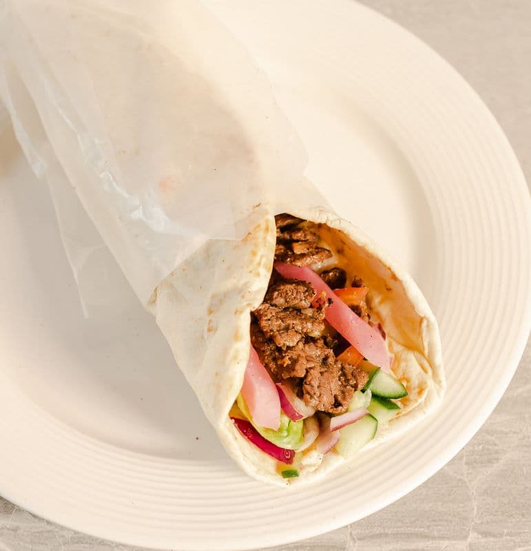 Steak Shawarma Wrap W/CAN POP