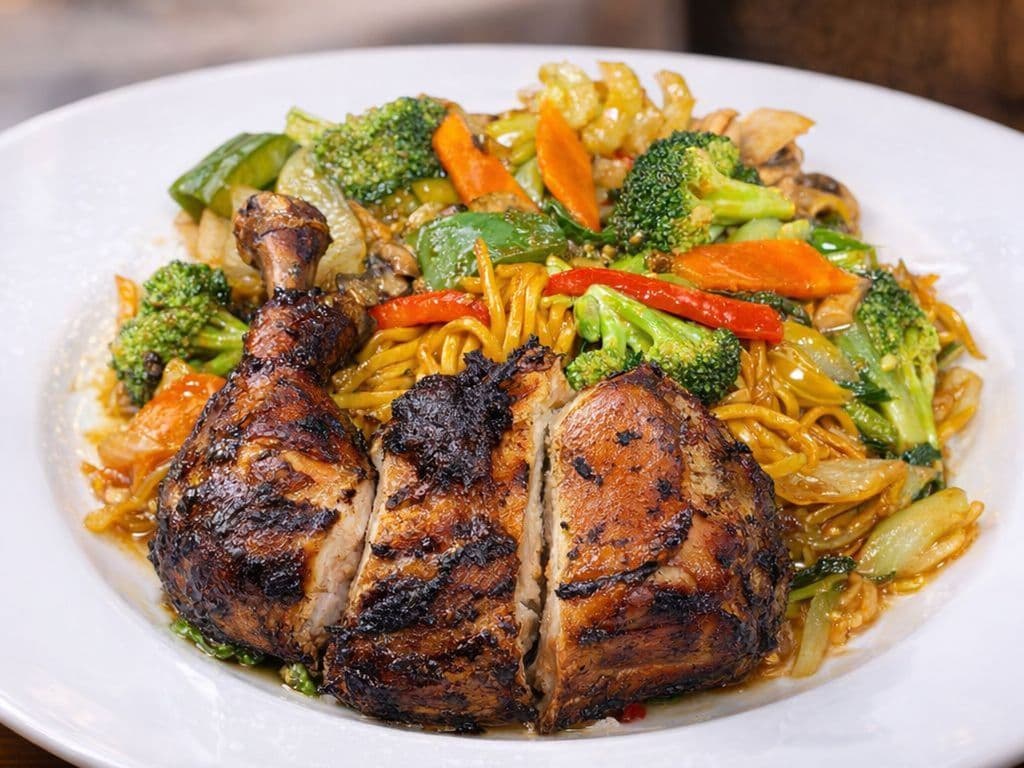 Jerk Chicken Lo Mein