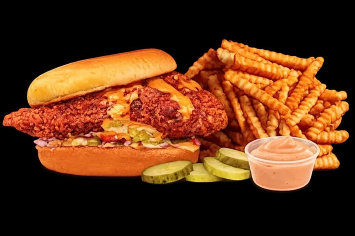Crispy Burger with Fries