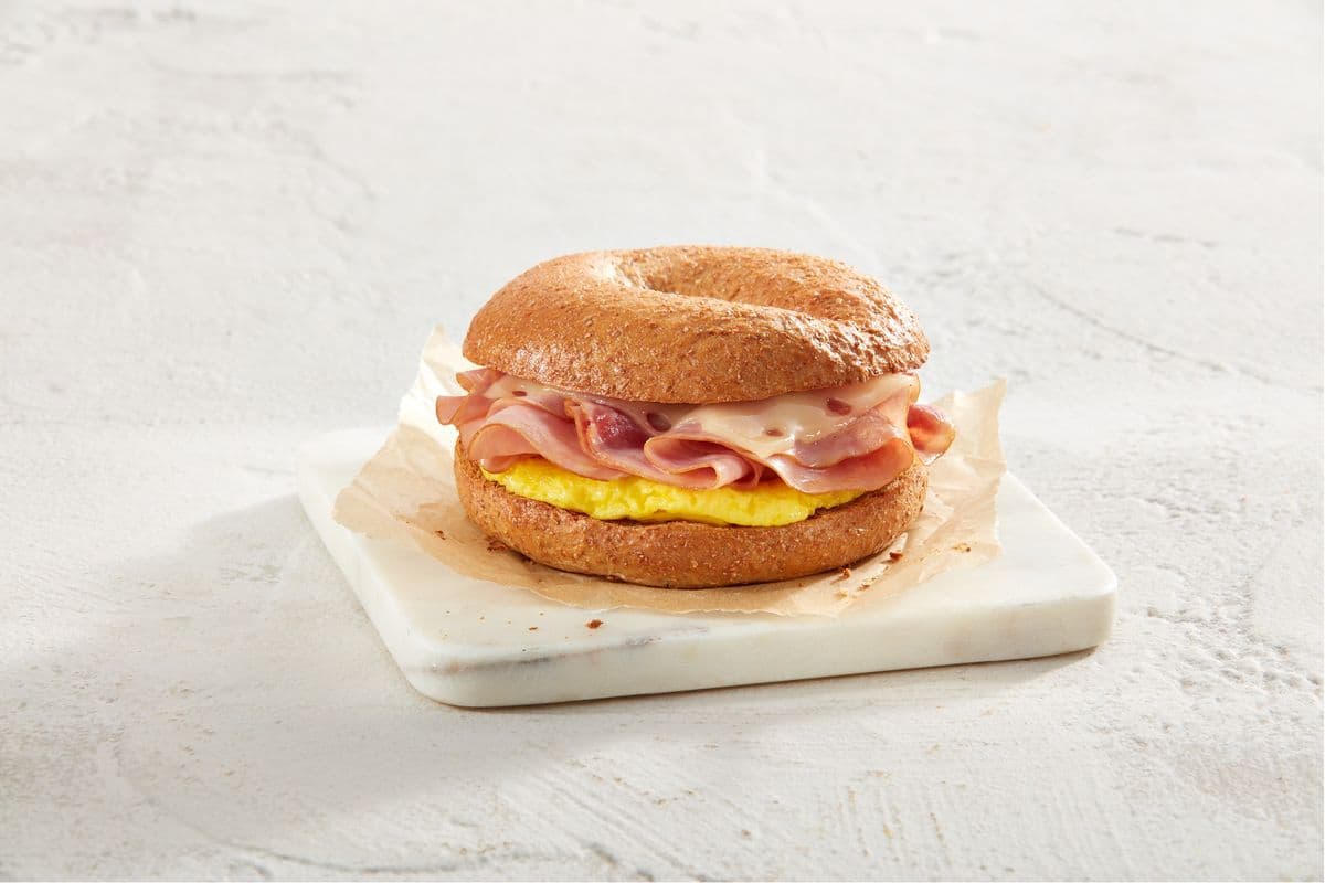 Ham, Egg, and Cheese on a Bagel