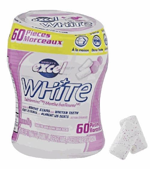 Excel White Gum Bubblemint 60pc