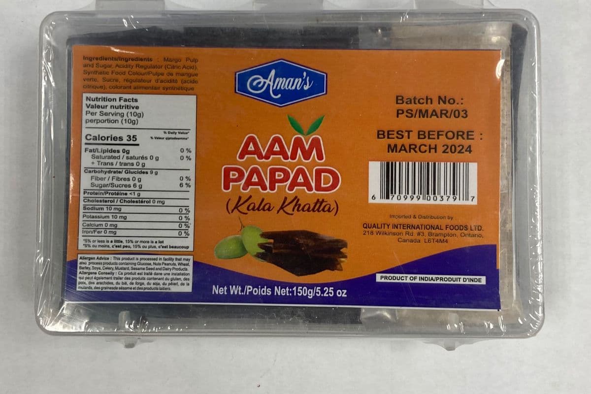Aman's Aam Papad Kala Khatta (Candy) (150g)