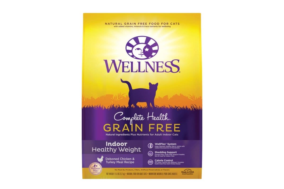 Wellness Complete Health Grain-Free Indoor Healthy Weight Chicken & Turkey Dry Cat Food (11.5 lbs)
