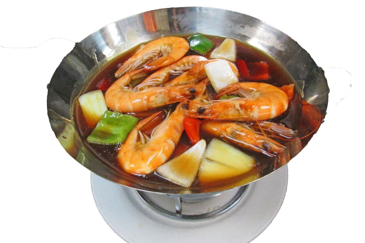 224. House Wine Shrimp in Wok 锅仔燒酒中蝦