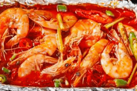 锡纸大虾Grilled Shrimp in Garlic Sauce