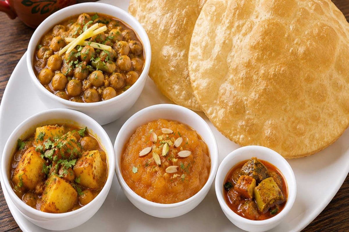 Halwa Puri Thali