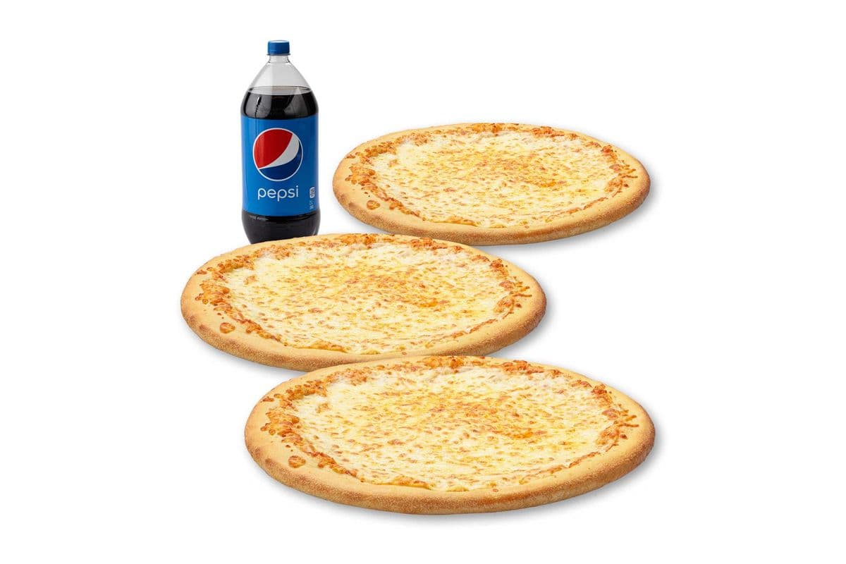 Spécial 3 Pizzas Larges - Fromage / Large 3 Pizza Special - Cheese