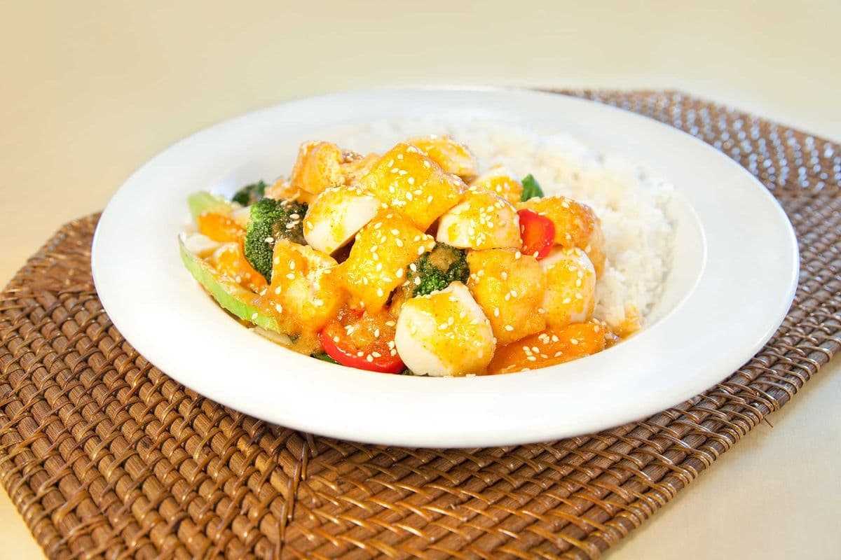 Curry Fishball Tofu Veg Ric