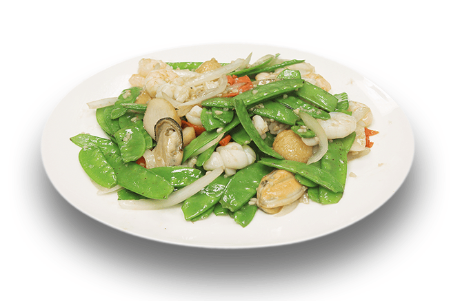 Mixed Seafood with Snow Peas