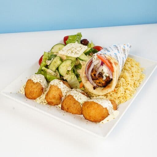 Assiette souvlaki poulet 1 pita / Chicken Souvlaki Plate 1 Pita