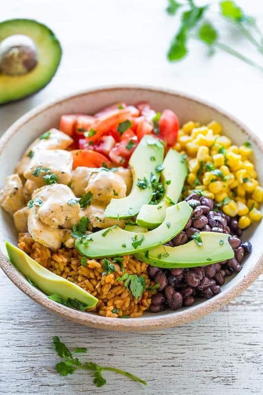 Bols burrito légumes rôtis / Roasted Vegetables Burrito Bowl