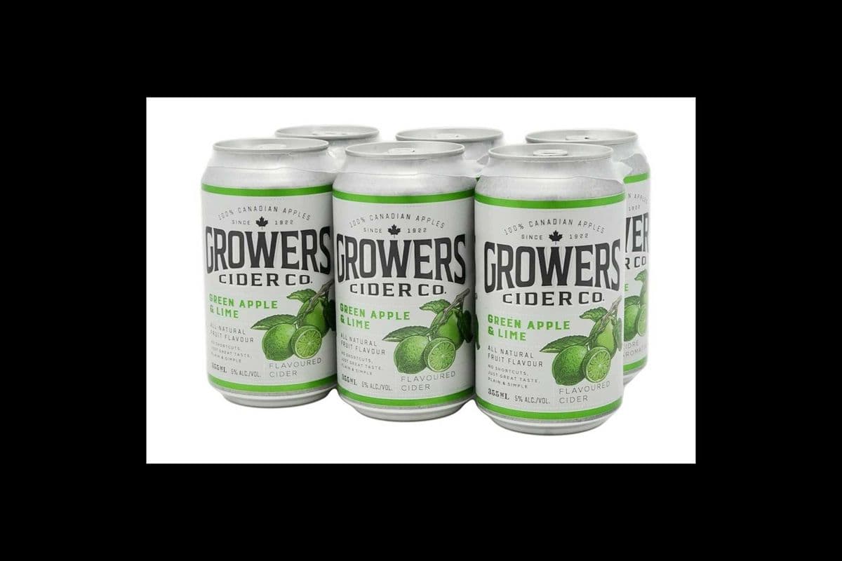 GROWERS CIDER GREEN APPLE & LIME (6 x 355ML CANS) (6 x 355ML)