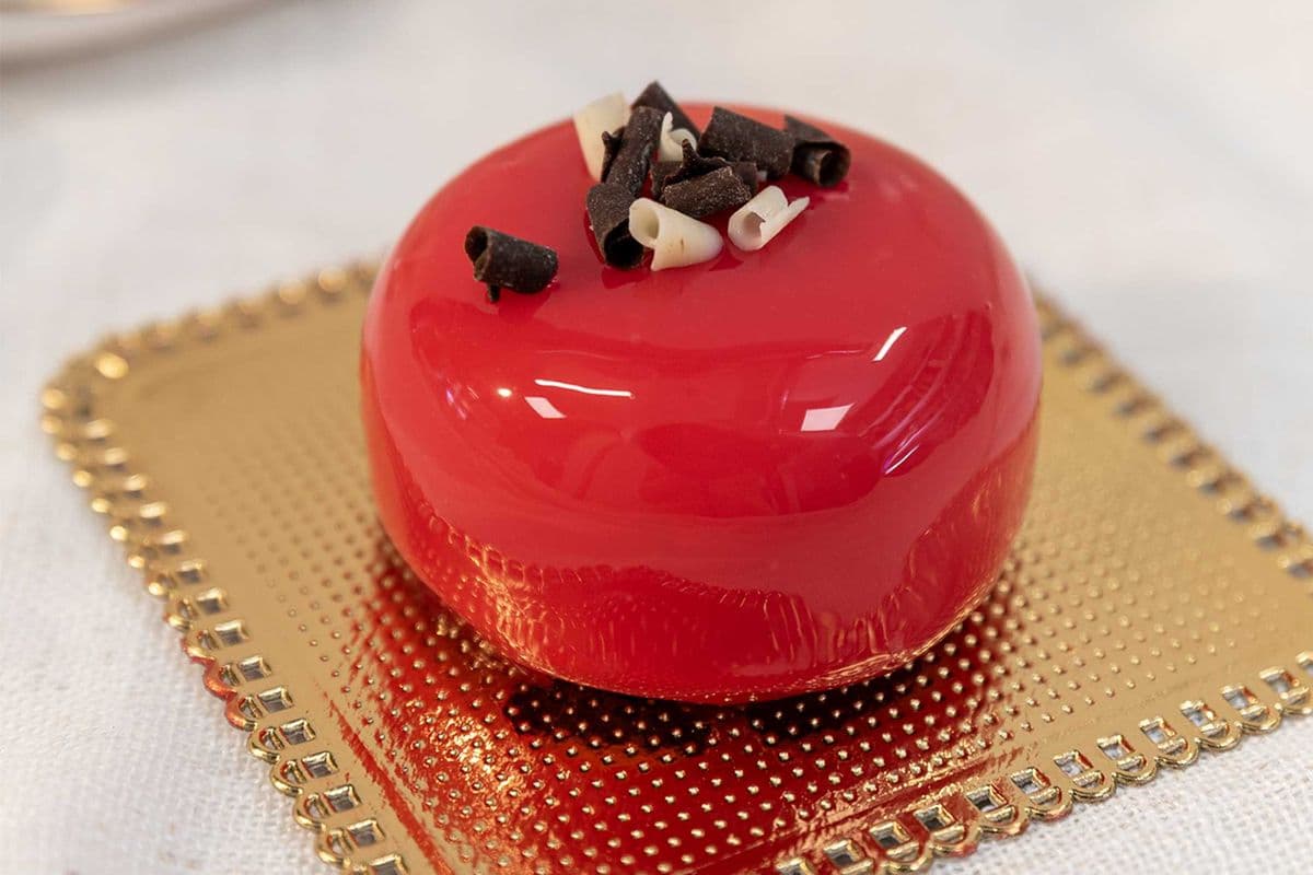 Strawberry Mousse Truffle Cake