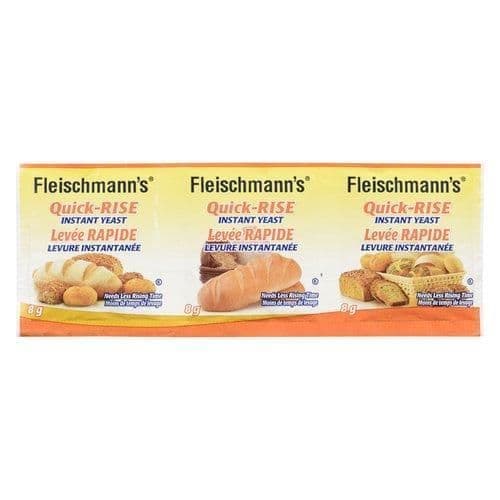 Fleischmann’s Quick Rise Instant Yeast (3 Packets) (8 gm)