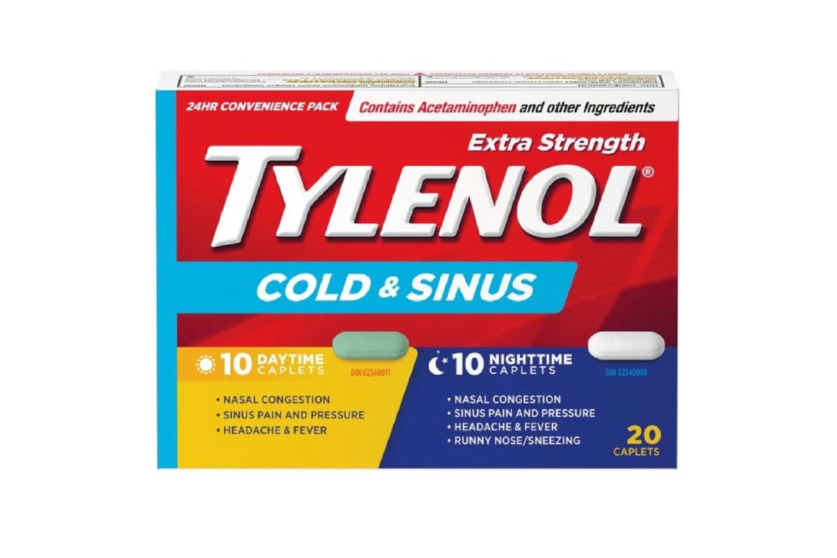 TYLENOL COLD AND SINUS DAY AND NIGHT 20 PACK (20 TABLETS )
