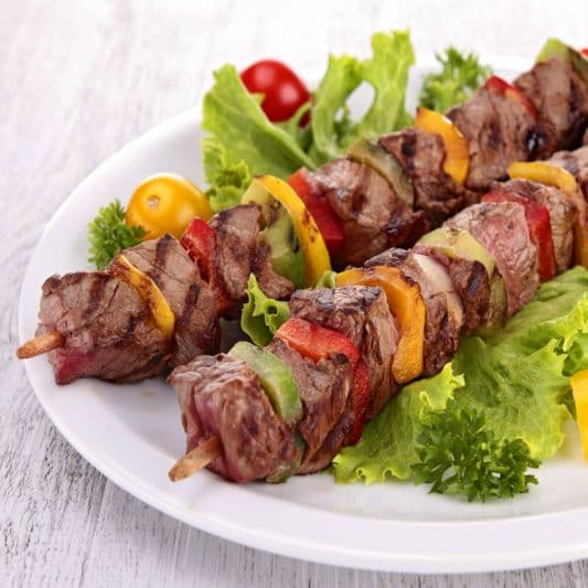 35. Beef Brochettes (2 pcs)
