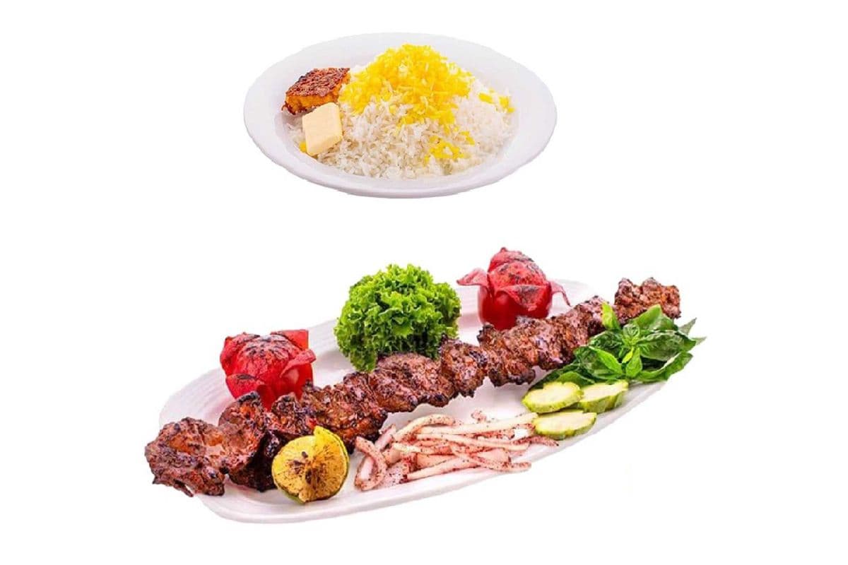 Gilan Lamb Kebab (Kababe Torsh) with Rice