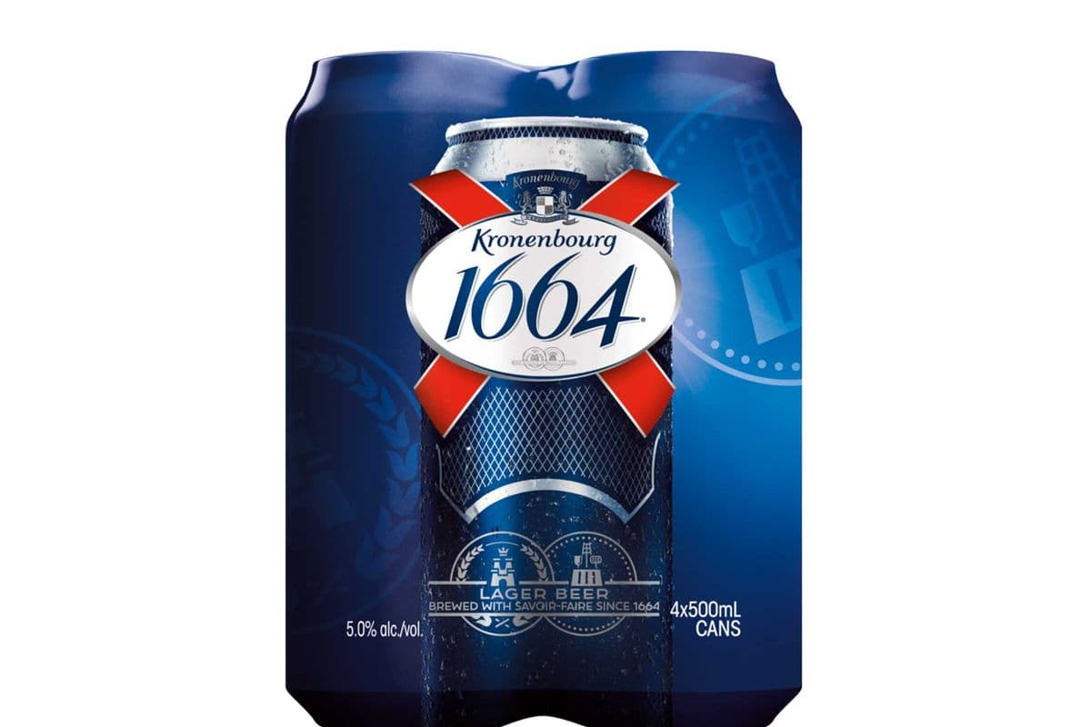 Kronenbourg 1664 Lager Pale Lager, France (4 Cans) (4 x 500)