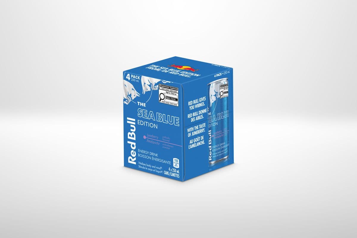 Red Bull Energy Drink Sea Blue Edition 250 ml (4 Pack)