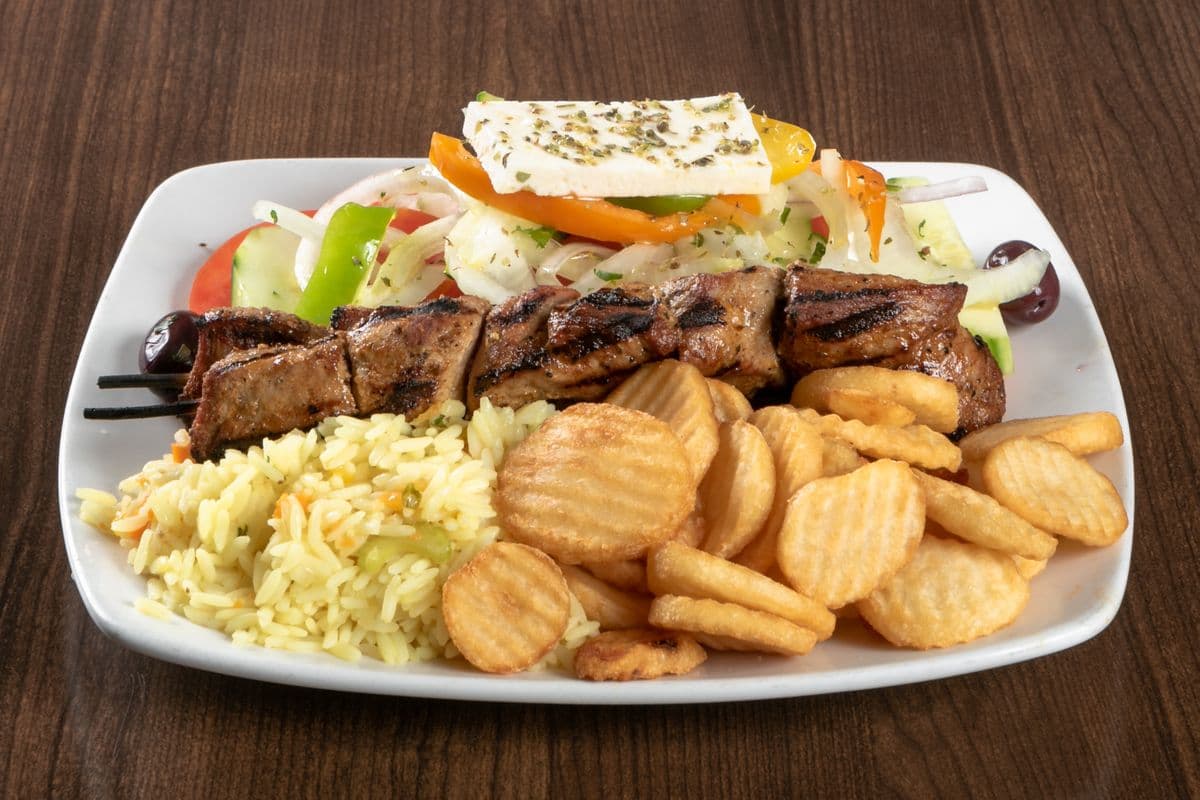 Un bâtonnet souvlaki Porc / Souvlaki Stick Pork